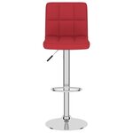 vidaXL Tabourets de bar lot de 2 rouge bordeaux tissu