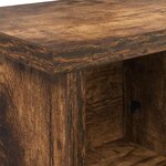 vidaXL Porte-manteau mural avec étagère Chêne fumé 75 x 16 x 26 cm