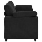vidaXL Canapé à 3 places noir 220x77x82 cm velours