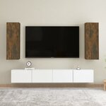 vidaXL Meubles TV 2 Pièces Chêne fumé 30 5x30x90 cm Bois d'ingénierie