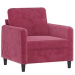 vidaXL Ensemble de canapés 3 Pièces rouge bordeaux velours