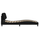 vidaXL Cadre de lit sans matelas Hvar noir 90x200 cm tissu