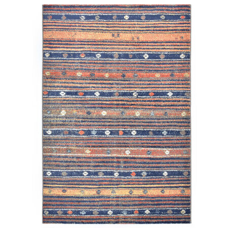 Vidaxl tapis bleu et orange 120x170 cm pp