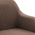 vidaXL Chaises pivotantes à manger lot de 2 marron tissu