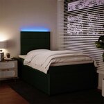 vidaXL Sommier à lattes de lit avec matelas vert foncé 120x190 cm
