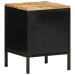 vidaXL Table de chevet 30 x 30 x 40 cm en bois de mangue brut