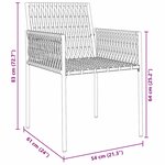 vidaXL Ensemble de salle à manger de jardin de 5 pièces avec coussins en polyrotin noirs.