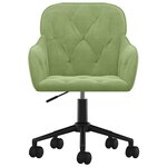 vidaXL Chaises pivotantes à manger lot de 2 Vert clair Velours