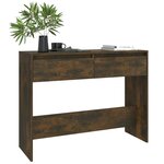 vidaXL Table console chêne fumé 100x35x76 5 cm bois d'ingénierie