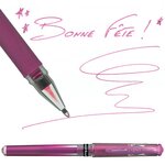 Stylo roller Signo broad Ecriture large Rose métal - Signo