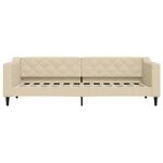 vidaXL Lit de jour avec lit gigogne crème 80x200 cm tissu