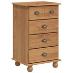 vidaXL Commode ASKIM Marron 45.8 x 40 x 79 cm Bois de pin massif