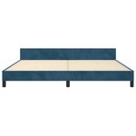 vidaXL Cadre de lit sans matelas bleu foncé 200x200 cm velours