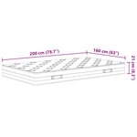 vidaXL Matelas à ressorts bonnell moyen 160x200 cm
