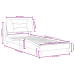 vidaXL Cadre de lit sans matelas gris clair 90x200 cm tissu