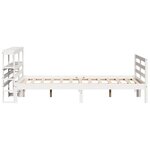vidaXL Cadre de lit sans matelas blanc 140x190 cm bois de pin massif