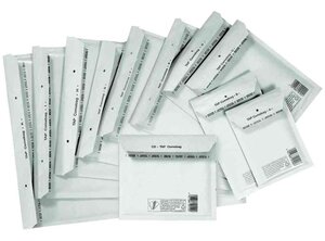 Pack de 100 pochettes d'expédition à bulles d'air pour cd comebag, blanc tap
