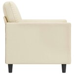 vidaXL Fauteuil Crème 60 cm Similicuir