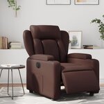 vidaXL Fauteuil inclinable électrique Marron Similicuir