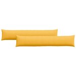 vidaXL Coussins de canapé 2 Pièces Jaune clair 200 x 40 cm