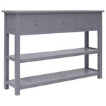 vidaXL Buffet Gris 108x30x76 cm Bois de Paulownia massif