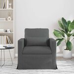 vidaXL Canapé Gris foncé 78 x 78 x 80 cm tissu