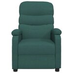 vidaXL Fauteuil électrique de massage Vert foncé Tissu