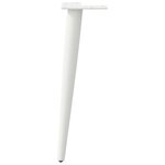 vidaXL Pieds de table basse coniques 4 pièces Blanc 30-31 cm Acier