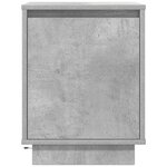 VidaXL Table de chevet avec lumières LED gris béton 38x34x50 cm