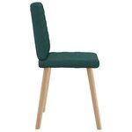 vidaXL Chaises à manger lot de 4 vert foncé tissu
