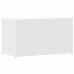 vidaXL Coffre de rangement Blanc 84x42x46 cm Bois d'ingénierie