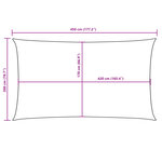 vidaXL Voile de parasol tissu oxford rectangulaire 2x4 5 m jaune