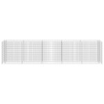 vidaXL Lit surélevé à gabion Acier galvanisé 450x50x100 cm