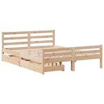 vidaXL Cadre de lit sans matelas 140x190 cm bois de pin massif