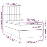 vidaXL Sommier à lattes de lit et matelas et LED Gris foncé 100x200 cm