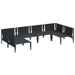 vidaXL Ensemble de canapé de jardin 6 Pièces Anthracite Acier