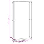 vidaXL Portant de bois de chauffage Noir mat 110x28x214 cm Acier