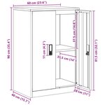 vidaXL Armoire de rangement Noir 60 x 40 x 90 cm Acier