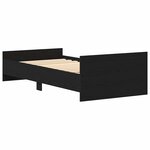vidaXL Cadre de lit sans matelas chêne noir 90x200cm bois d'ingénierie