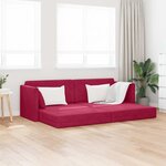 vidaXL Canapé-lit au sol Bordeaux 213 x 70 x 77 cm Velours