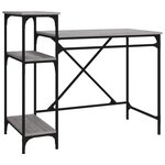 vidaXL Bureau avec étagères sonoma 105x50x90 cm bois d'ingénierie/fer