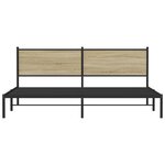 vidaXL Cadre de lit en métal sans matelas chêne sonoma 200x200 cm