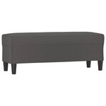 vidaXL Banc Gris 100x35x41 cm Similicuir