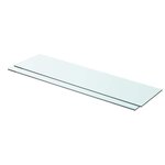 vidaXL Panneaux d'étagère 2 Pièces Verre Transparent 80 x 20 cm
