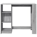 vidaXL Table de bar avec étagère sonoma gris bois d'ingénierie