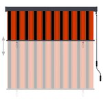 vidaXL Store roulant d'extérieur 160x250 cm Orange et marron