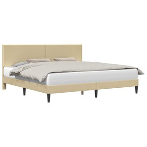 vidaXL Cadre de lit avec tête de lit Gris Vert Clair 180 x 200 cm