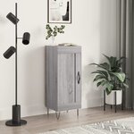 vidaXL Buffet Sonoma gris 34 5x34x90 cm Bois d'ingénierie