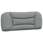 vidaXL Lit avec matelas gris clair 100x200 cm tissu