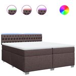 vidaXL Sommier à lattes de lit avec matelas Marron foncé 200x200 cm